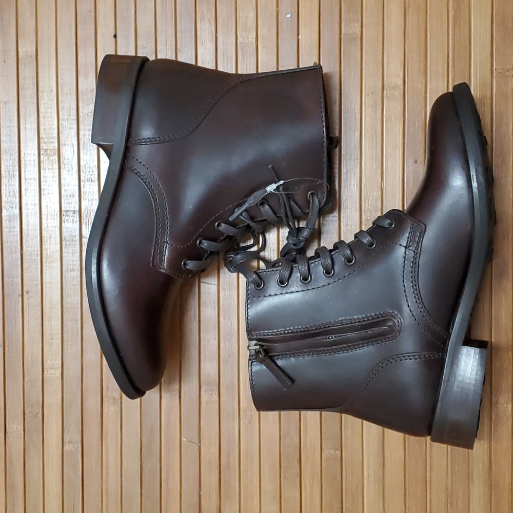 Thursday Boot Company Women's Brown Leather President Sz 6 Side Zipper Boots
